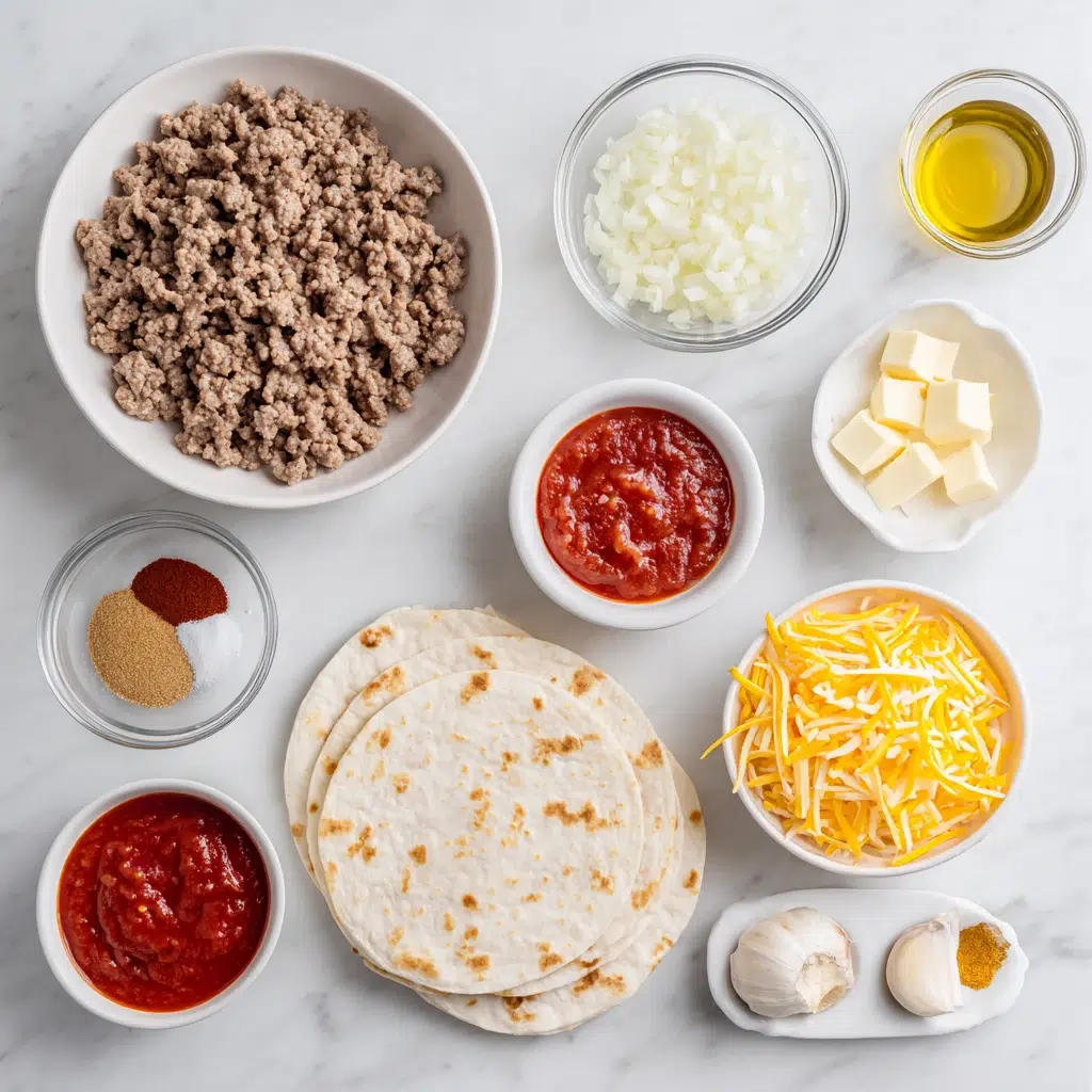 cheesy ground beef quesadillas ingredients