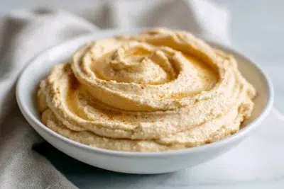 5 minute smooth hummus recipe card