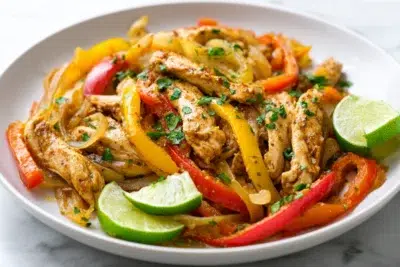 chicken fajita dinner recipe card