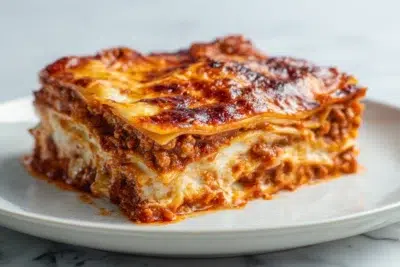 christmas eve lasagna recipe card