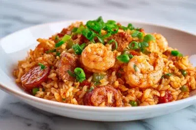 classic jambalaya recipe card