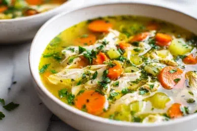 healthy healing chicken soup recipe card