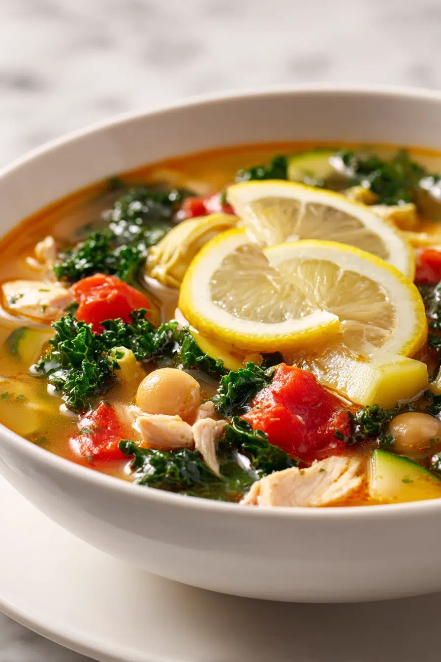 lemon mediterranean chicken soup pinterest