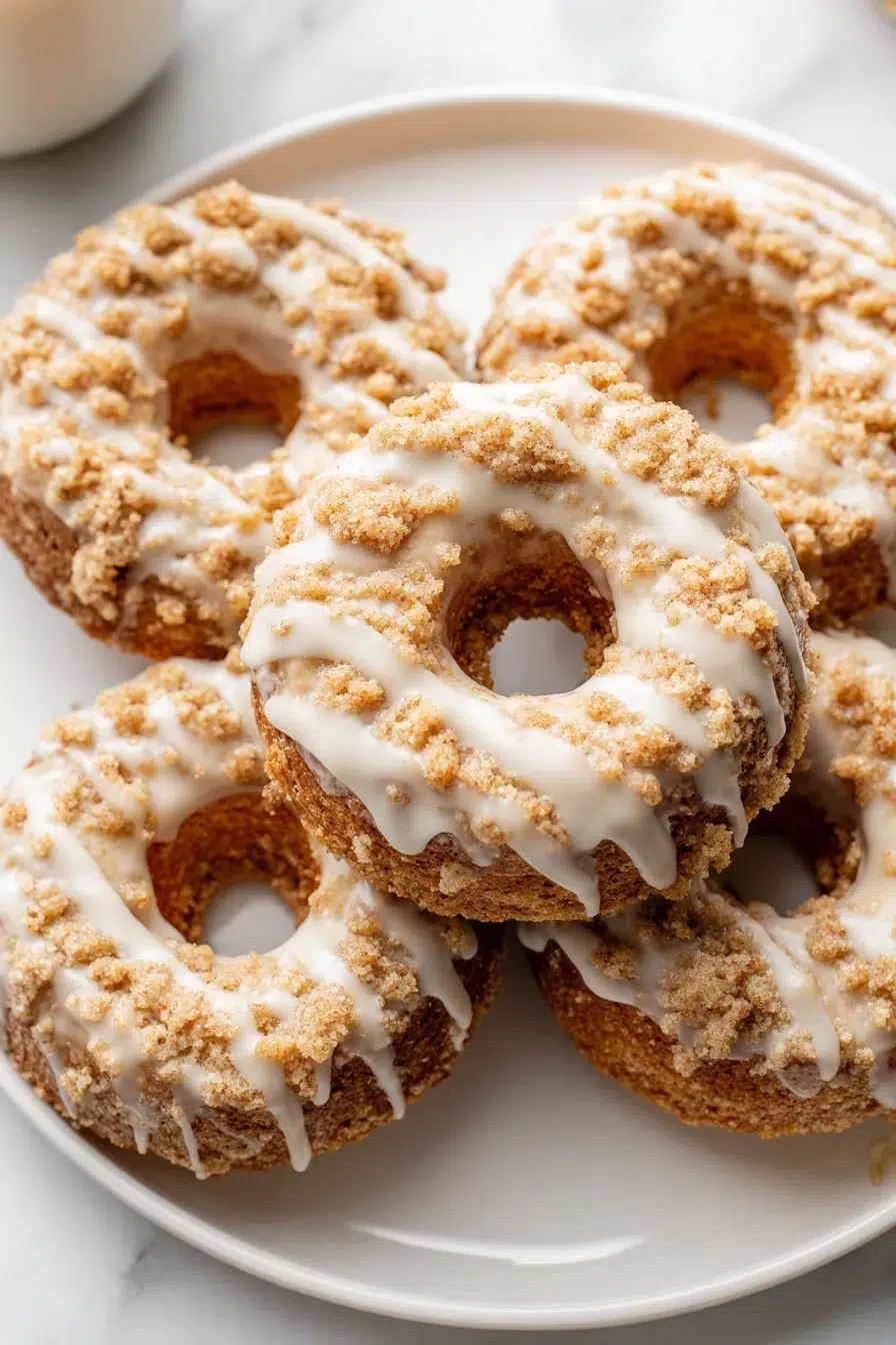 baked coffee cake donuts with vanilla glaze pinterest 1