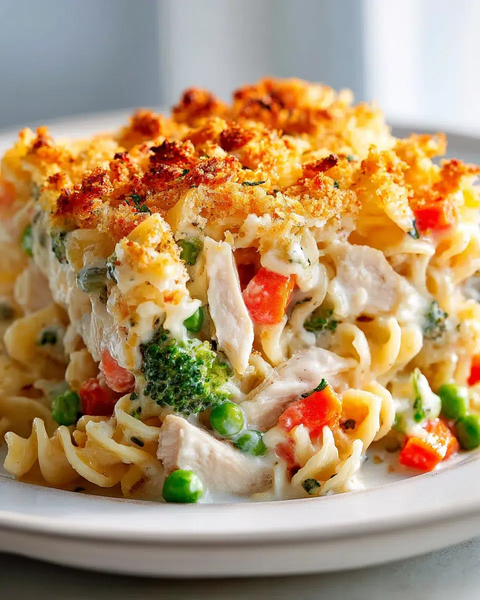 crunchy chicken noodle casserole with veggies ingredients 1