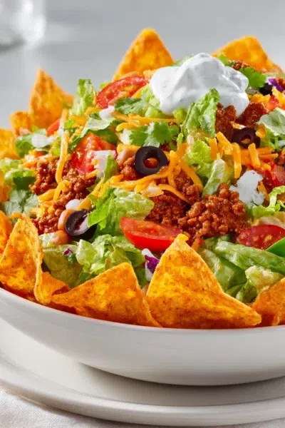 doritos taco salad recipe card