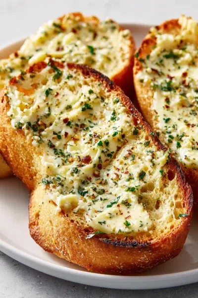 garlic bread spread recipe card