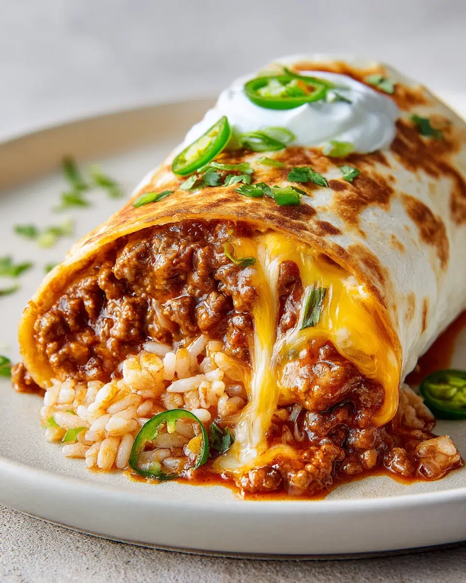 Ground Beef Burrito (Easy Cheesy Dinner Recipe)
