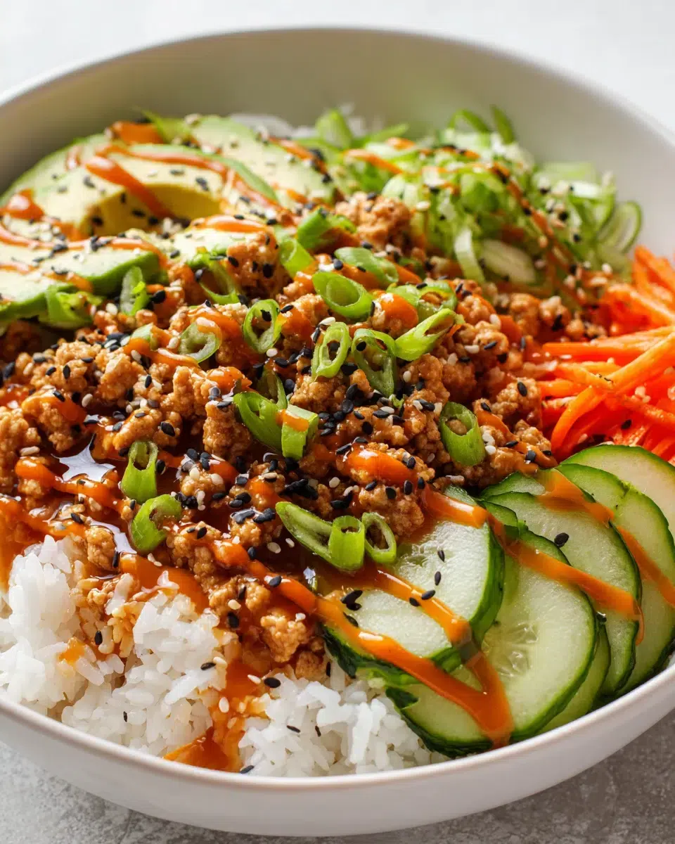 high protein ground turkey rice bowls ingredients 1