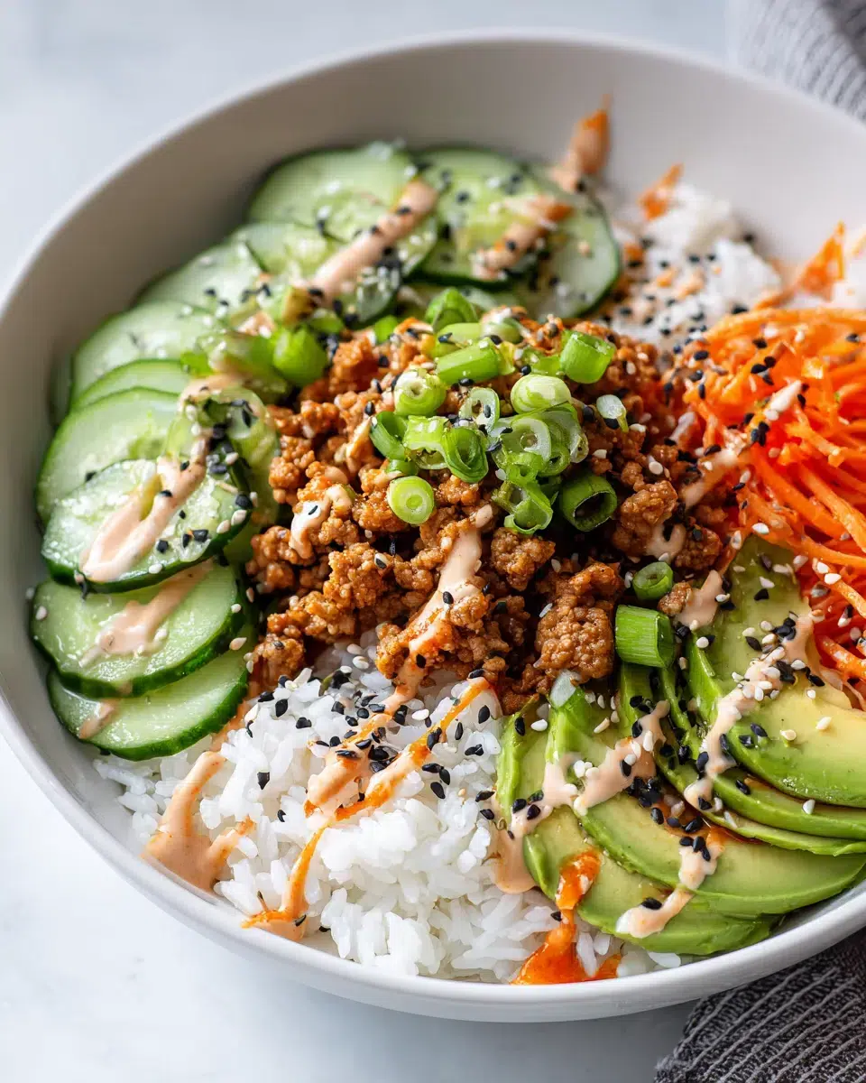 high protein ground turkey rice bowls pinterest 1