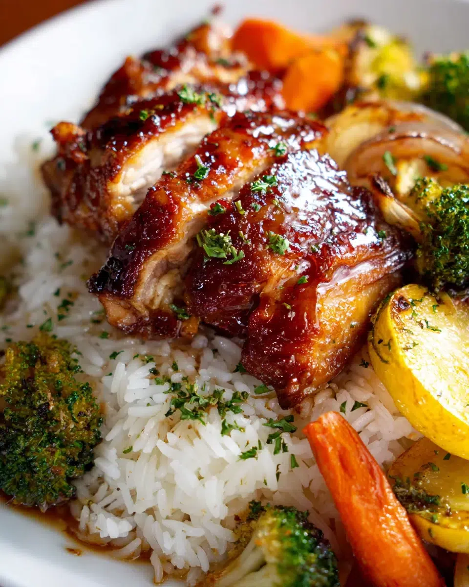 honey garlic chicken sheet pan meal with roasted veggies ingredients 1