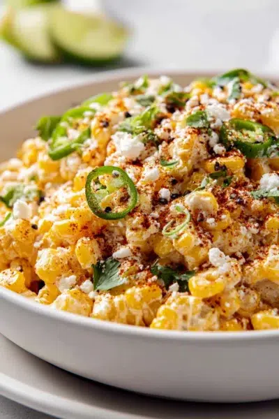 mexican street corn salad recipe card