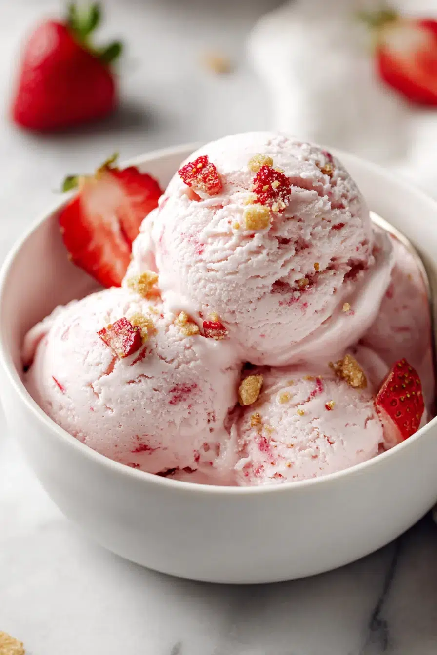 ninja creami strawberry cheesecake protein ice cream pinterest 1
