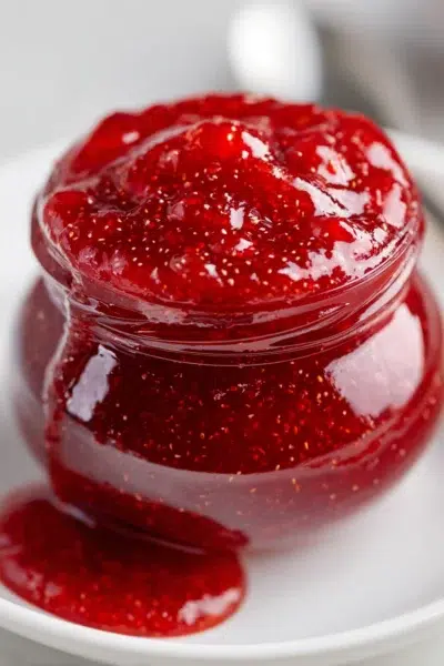 quick strawberry jam without pectin recipe card