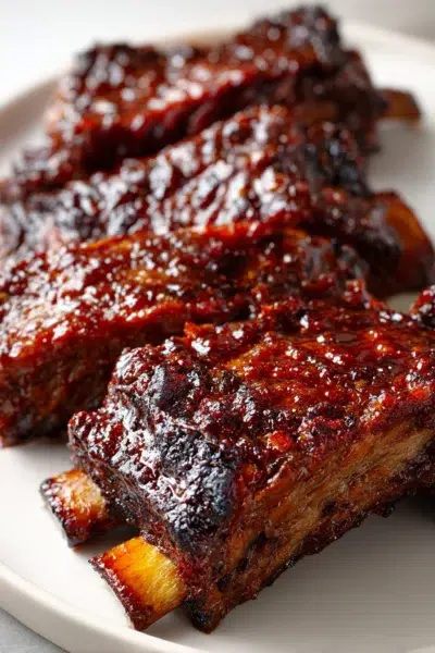sweet grilled bbq beef short ribs recipe card