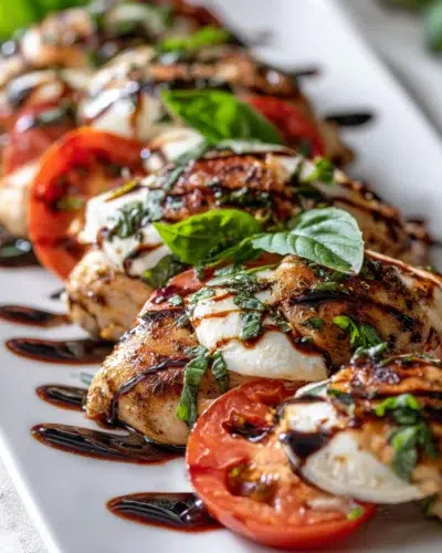 caprese chicken recipe card