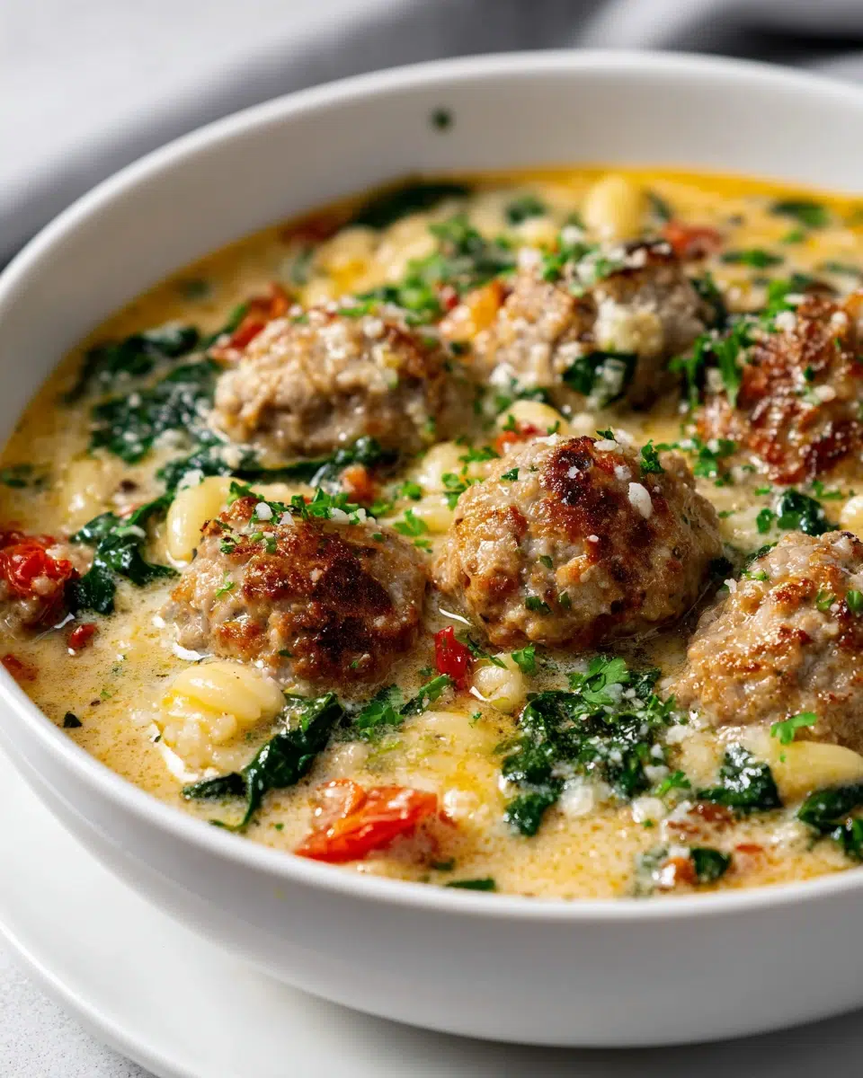 Creamy Italian Meatball Soup (Easy One-Pot Recipe)