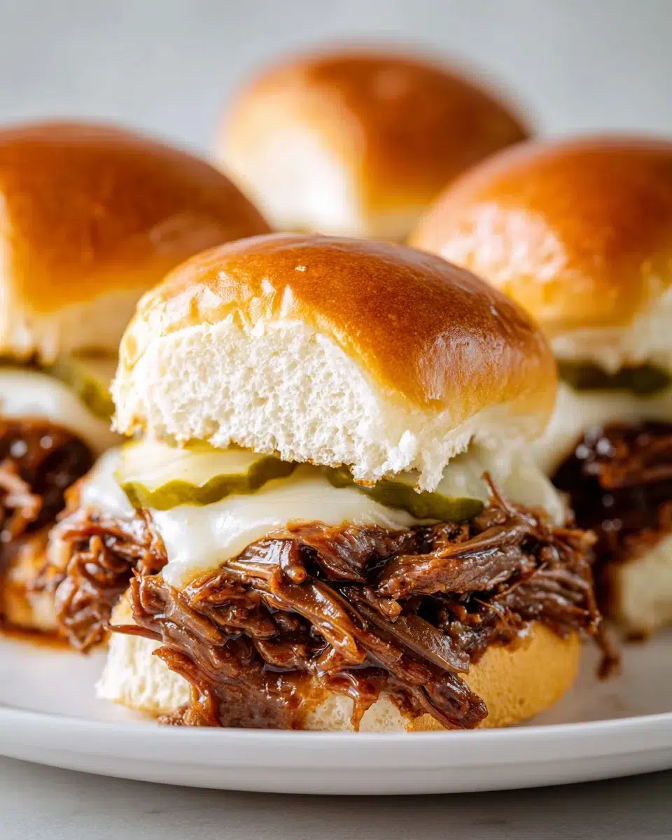 crockpot shredded beef sliders pinterest 1