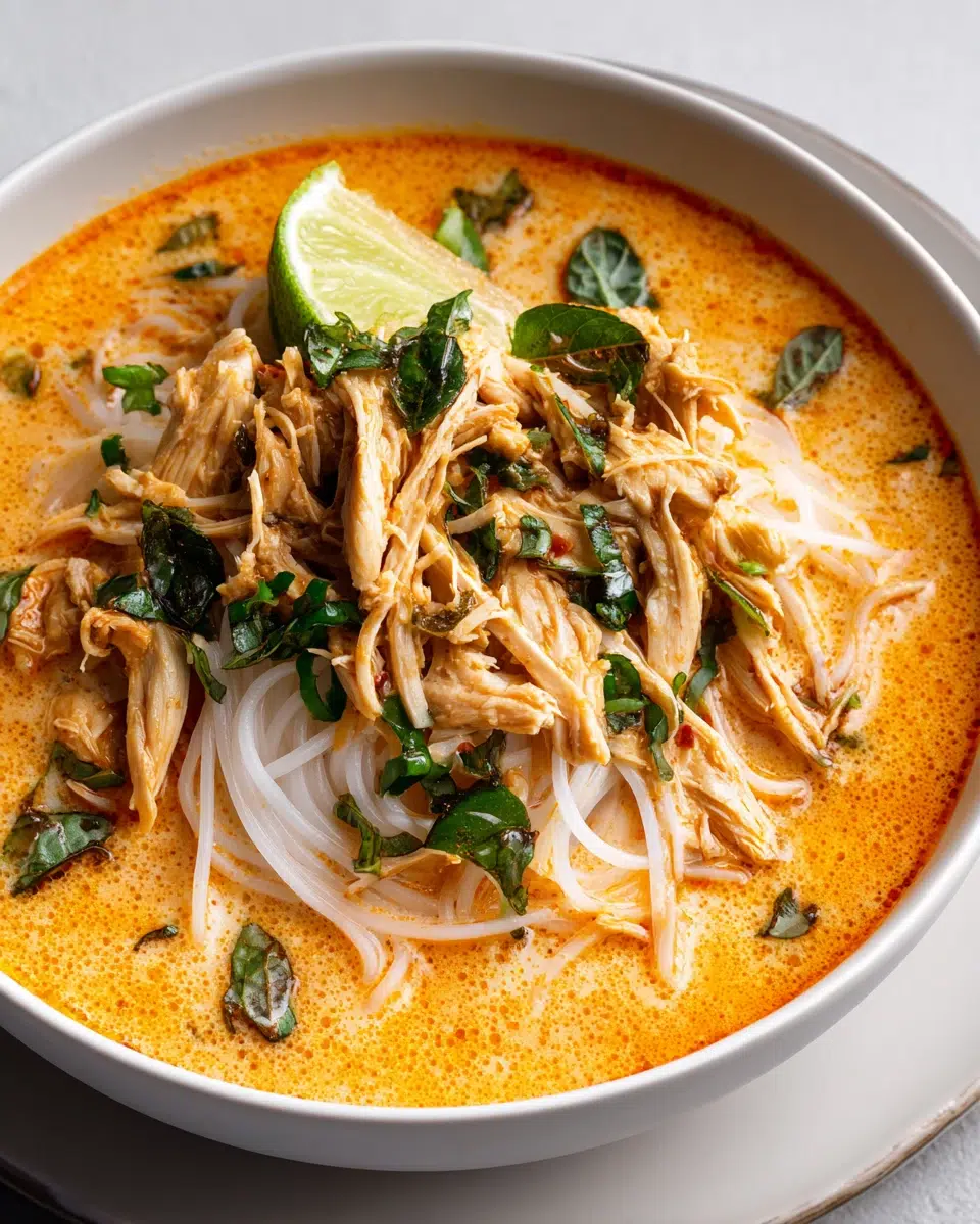 Easy Thai Chicken Curry Soup (Creamy Coconut)
