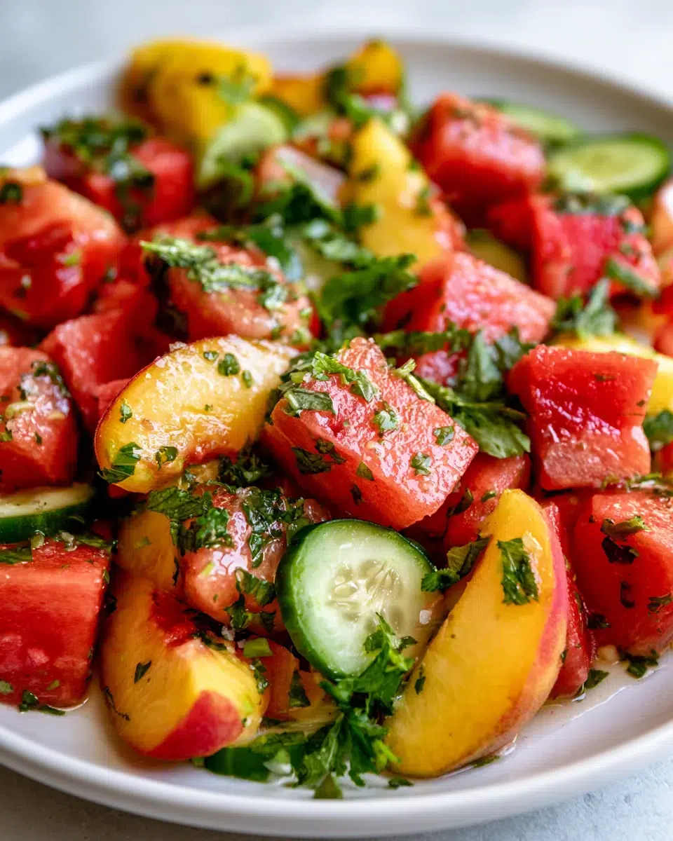peach watermelon salad pinterest 1