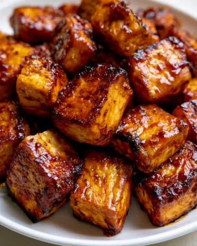 skillet bbq tofu recipe card