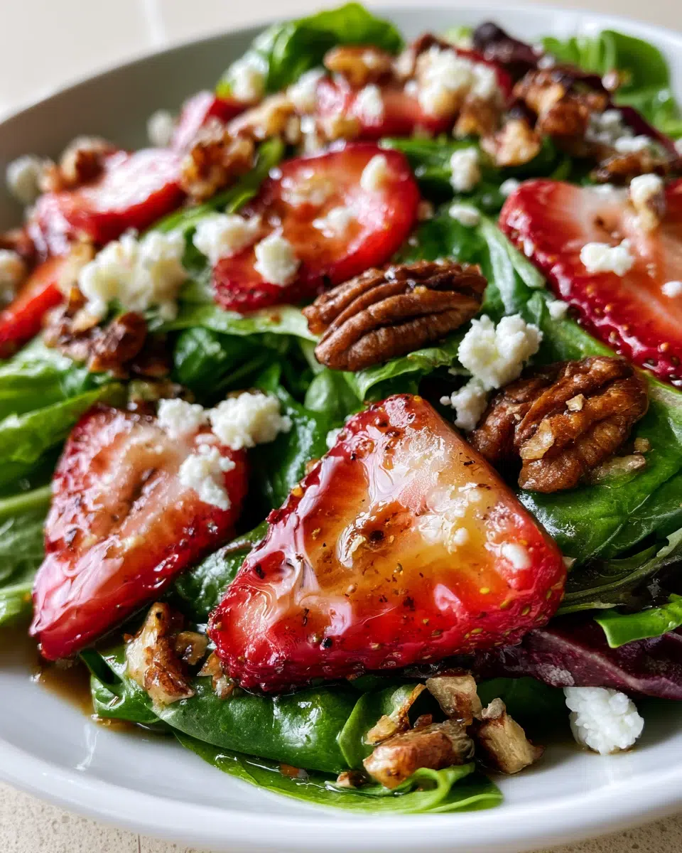 Strawberry Spinach Salad (Berry + Feta-Style Cheese + Balsamic)