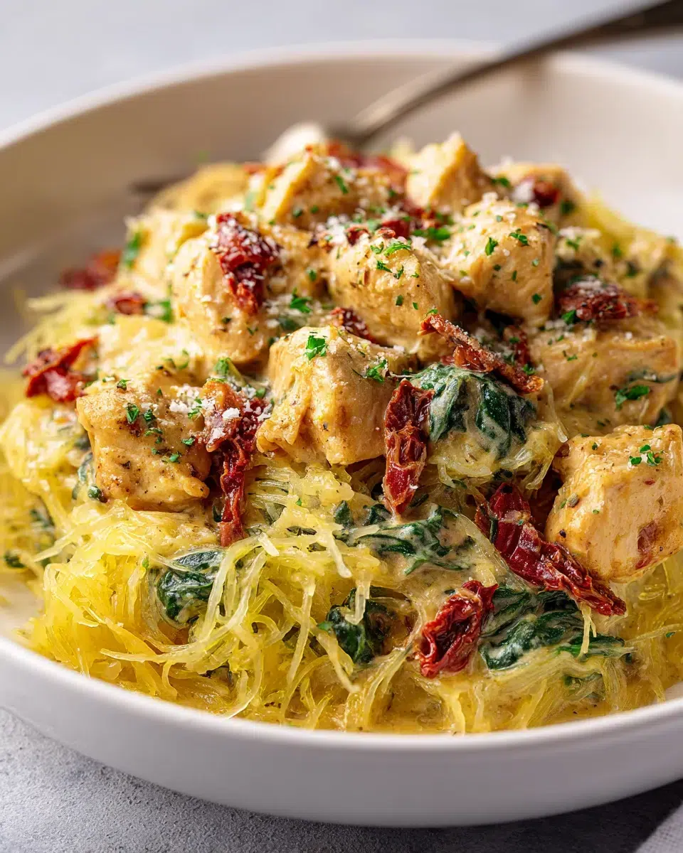 tuscan chicken and spaghetti squash pinterest 1