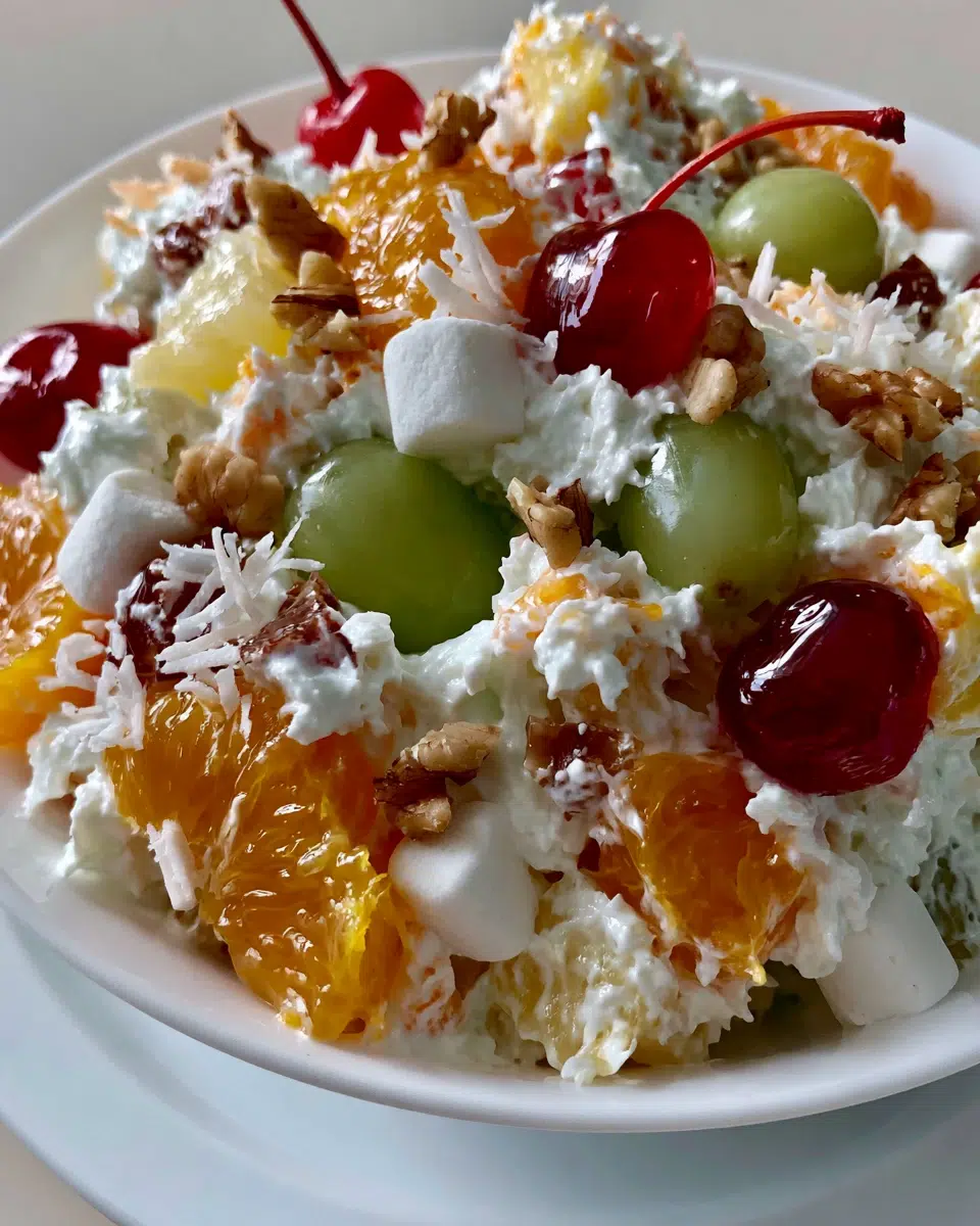 Ambrosia Salad (Easy, Quick Fruit Salad Dessert)