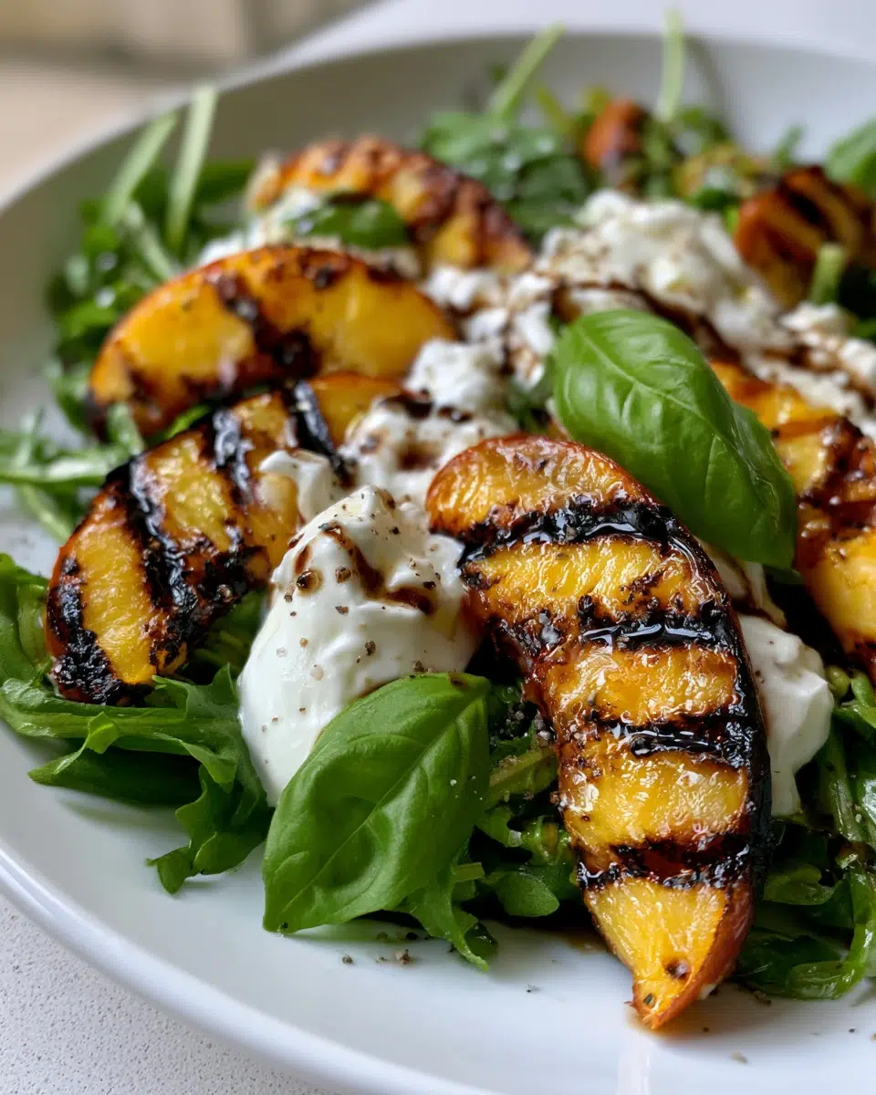 Burrata Salad with Grilled Peaches