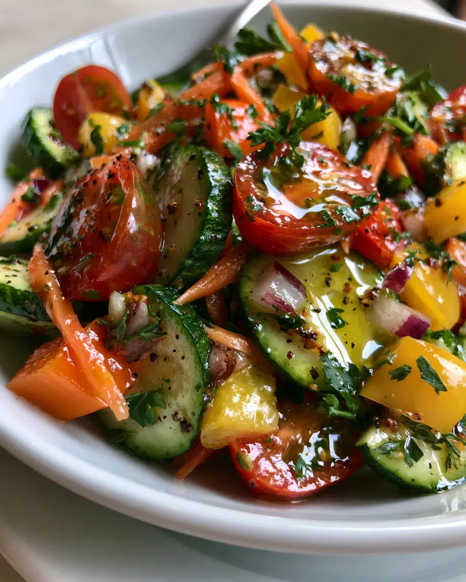 Raw Zucchini Salad (Easy Healthy Picnic Side)