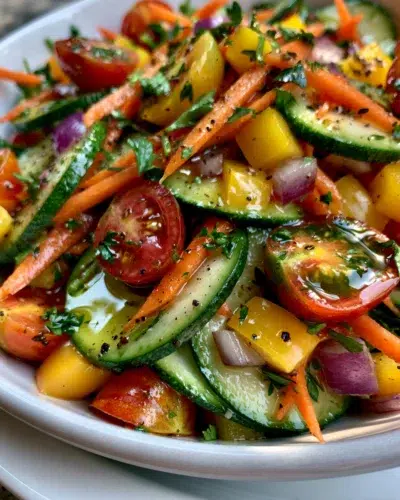 raw zucchini salad recipe card