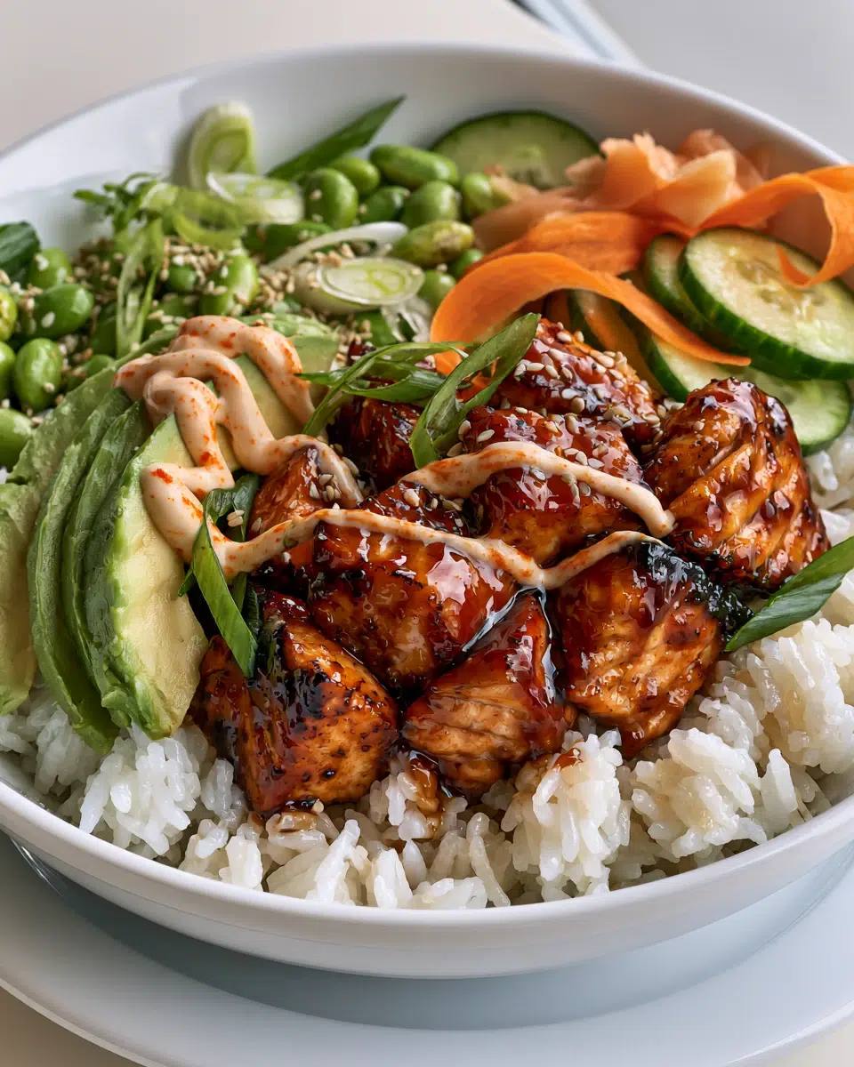 Teriyaki Salmon Bowls (Healthy Rice Bowl Lunch)