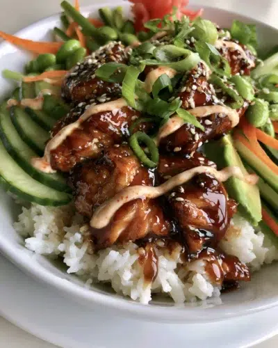 teriyaki salmon bowls recipe card